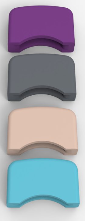 Push-on caps in different colours