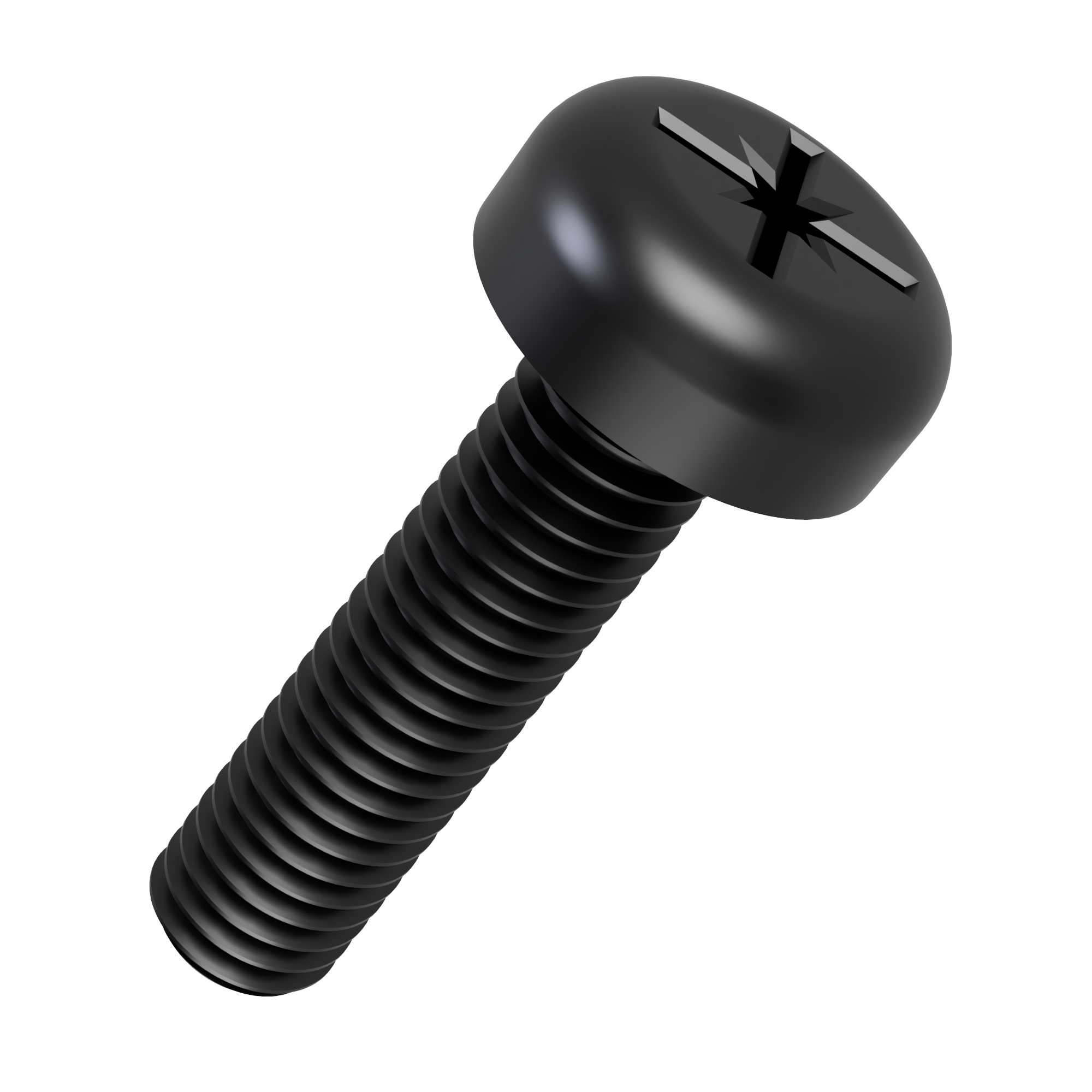 Black Zinc Pozi Pan Head Machine Screw DIN 7985Z
