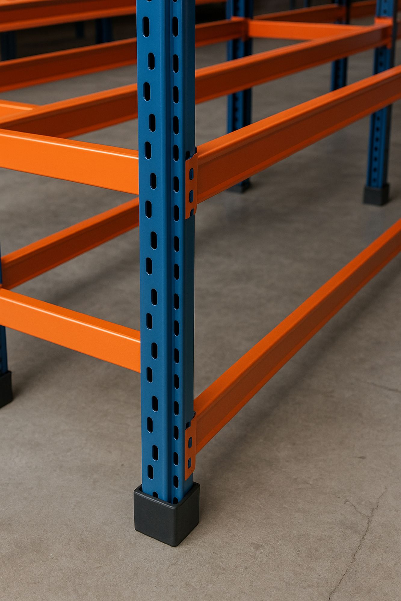 Rubber Ferrules on Industrial Racking